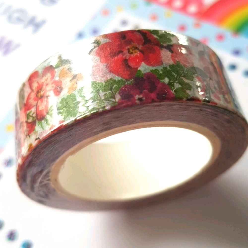 1 pc Flowers Washi Tape Masking Tape Ruban adhésif 15mmx10m